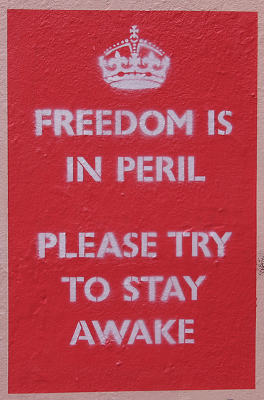 Freedom is in peril stencil