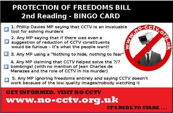 Freedom Bill Bingo Card