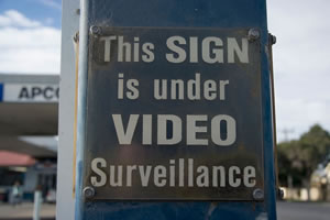 This sign is under surveillance